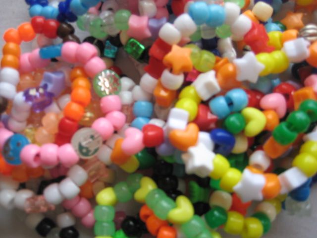 50 Single Mystery Kandi Bracelets-Friendship Beaded Bracelet-Party EDC Pony Beads