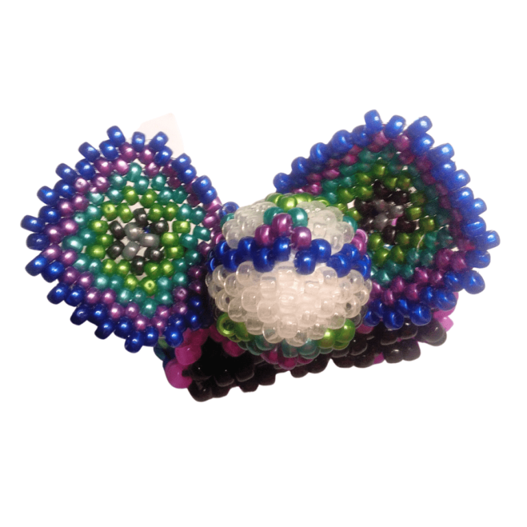 Dark Rainbow Deadmau5 Head on Epic 3D Kandi Cuff - Handmade Beaded Bracelet-EDC (Copy)